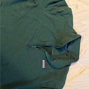 Vineyard Vines Forest Green Half-Zip Sweater